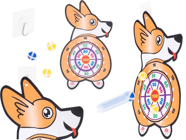 Image du produit Ikonka Velcro jeu de fléchettes en toute sécurité Objectif fléchettes Corgi