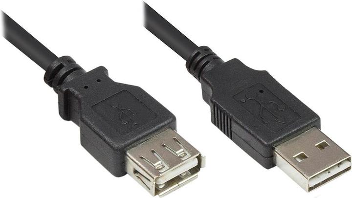 Actual product image Good Connections Extension cable USB 2.0 EASY male A to female A, black, 0.5m, ® (0.50 m, USB 2.0)