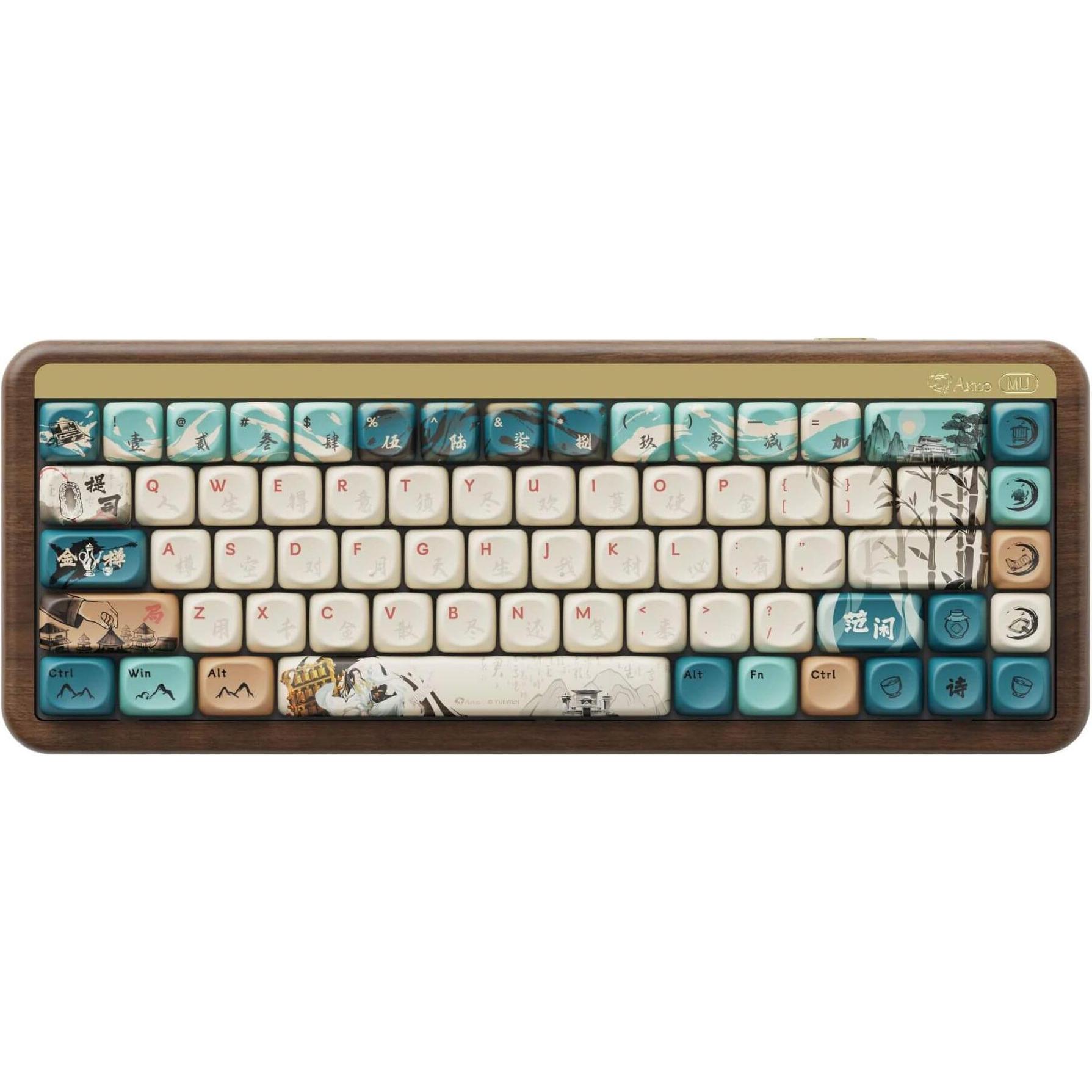 Akko MU01 (US, Kabellos, Kabelgebunden), Tastatur, Mehrfarbig