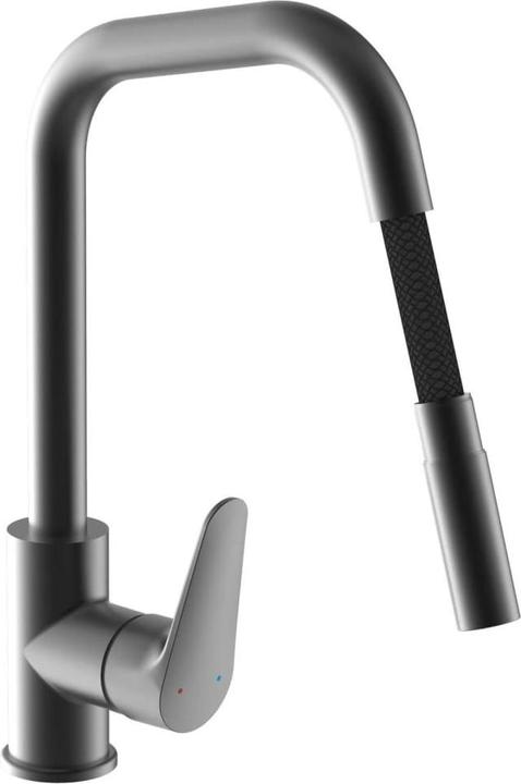Produktbild Schütte Seattle Design Keukenkraan - Mengkraan - uittrekbare uitloop - Grafiet Mat