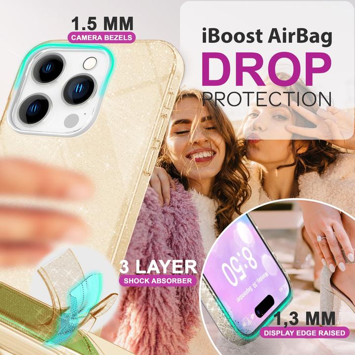 Produktbild Nalia Glitzer Hybrid Hülle (Apple iPhone 16 Pro)