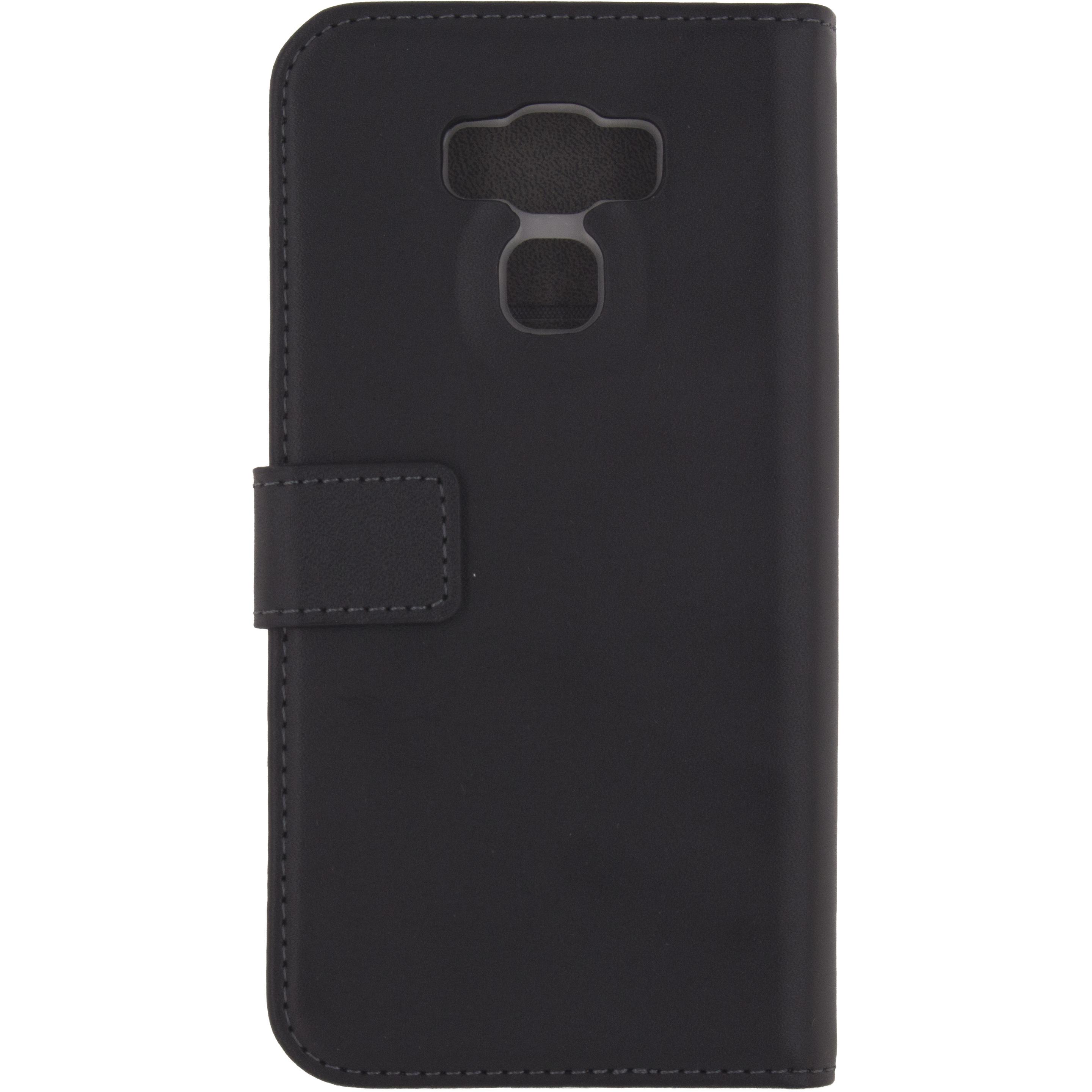 Mobilize Smartphone Gelly Wallet Book Case Asus ZenFone 3 Black (Asus Zenfone 3 Max), Smartphone Hülle, Schwarz