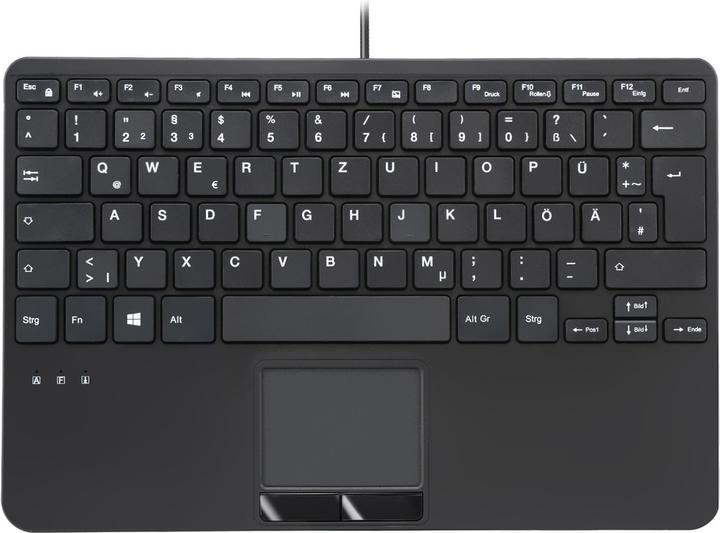 Productafbeelding Perixx PERIBOARD-525 NL B, bedraad mini USB-toetsenbord met touchpad, schaartoetsen, 2 geïntegreerde (NL, Bedraad)