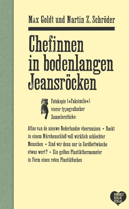 Nährwerte und Zutaten Chefinnen in bodenlangen Jeansröcken (Deutsch, Martin Z. Schruder, Max Goldt, 2014)
