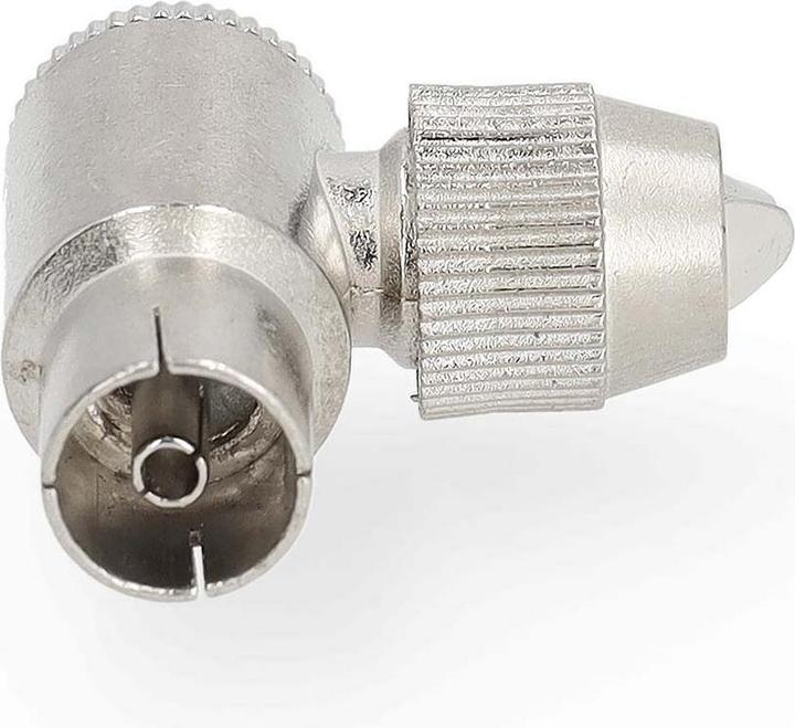 Actual product image Nedis IEC (coax) plug | angled | socket | nickel-plated | 75 Ohm | screw | cable input durc (Plugs and connectors)