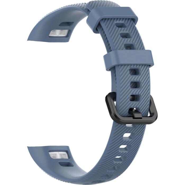 Thumbnail - Strap-it Armband (Silikon, Honor Band 4), Uhrenarmband, Grau, Mehrfarbig, Blau