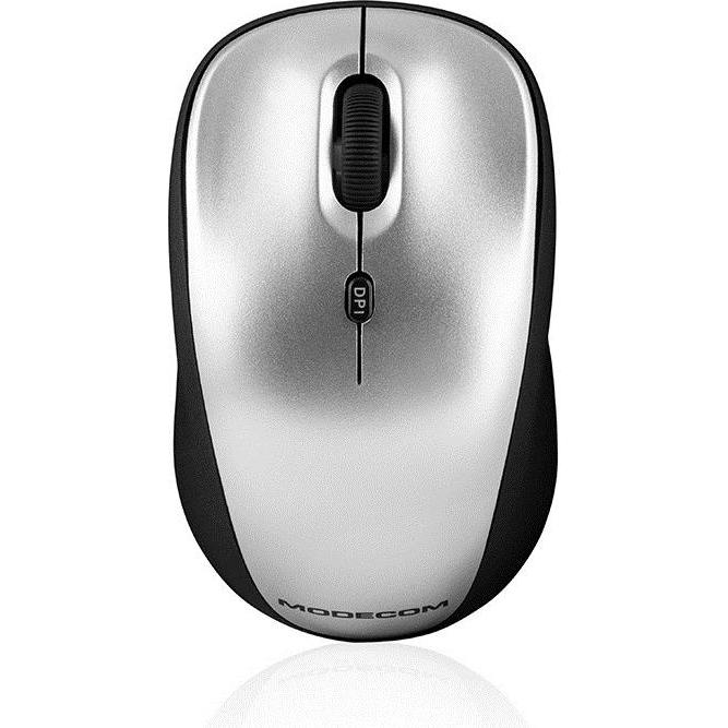 Modecom M-MC-0WM6-710 MC-WM6GREY-BLACK Wireless Mouse (Wireless/ USB Nano, Optical, 800/1600 DPI) (Kabellos), Maus, Schw...