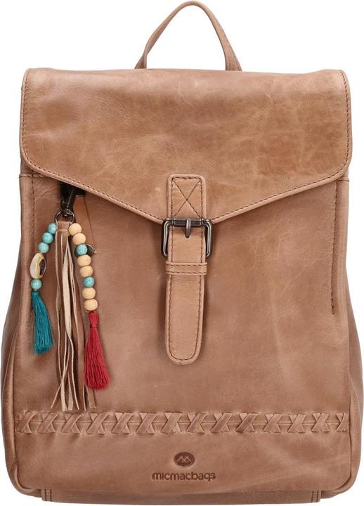 Produktbild Micmacbags Friendship Rucksack - 100% Leder - Rucksack - Auch als Umhängetasche - Sand - 100% Leder