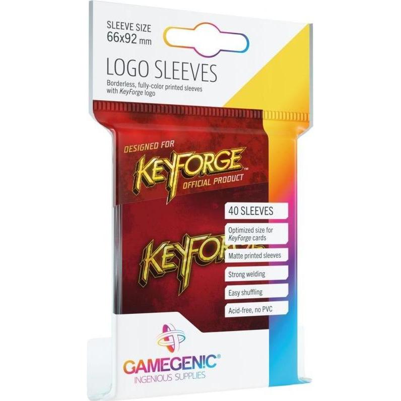 Gamegenic GGS10004 - KeyForge Logo Hüllen - rot (40 Hüllen)