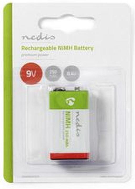 Image du produit Nedis Batterie rechargeable NI-MH E-Block 8.40 V NiMH E-Block Rechargeable 250 mAh préchargée (1 pcs, 9V Block, 250 mAh)