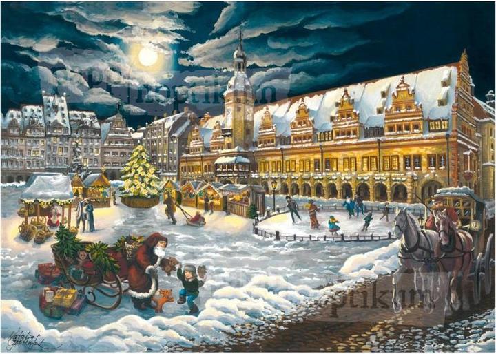 Image du produit Pappnoptikum 1003 - Leipzig - Altes Rathaus Markttreiben (Carte pliable) (1 pcs)