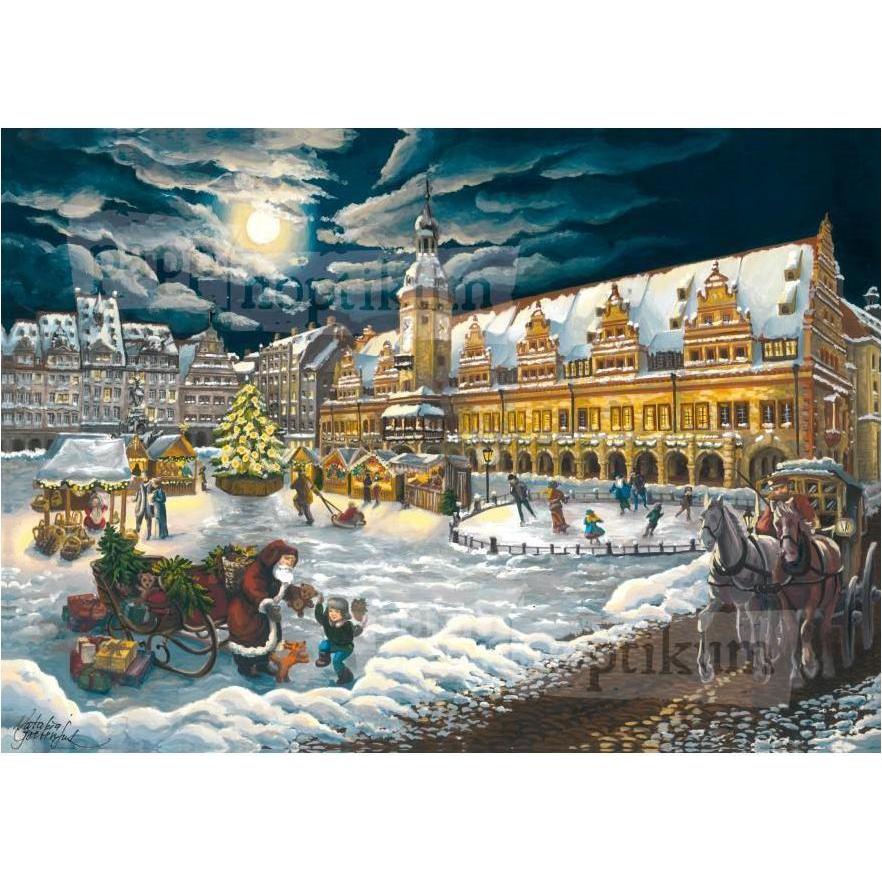 Pappnoptikum 1001 - Leipzig - Altes Rathaus Markttreiben (Adventskalender)