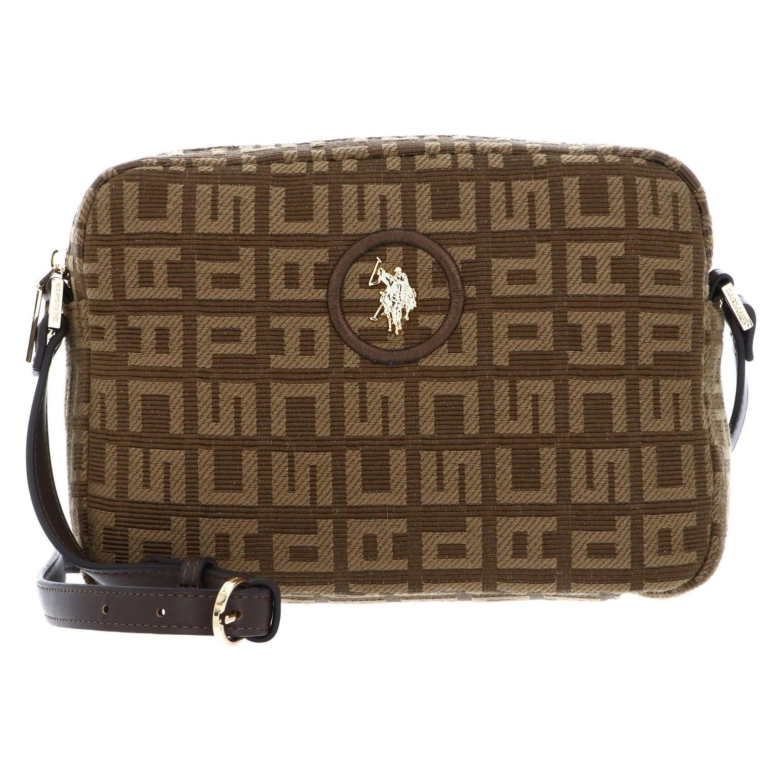 U.S. Polo, Damen, Handtasche, Jacquard Crossbody Bag, Braun