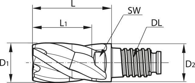 Actual product image Haimer Duo-Lock Mill Hpc Altin