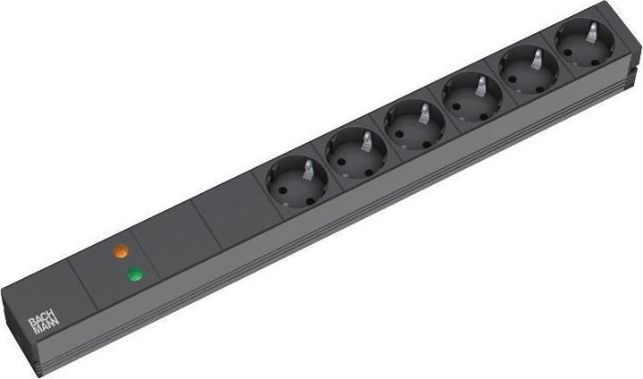 Actual product image Bachmann Power strip (rack (6 x, CEE 7/3, 2 m)