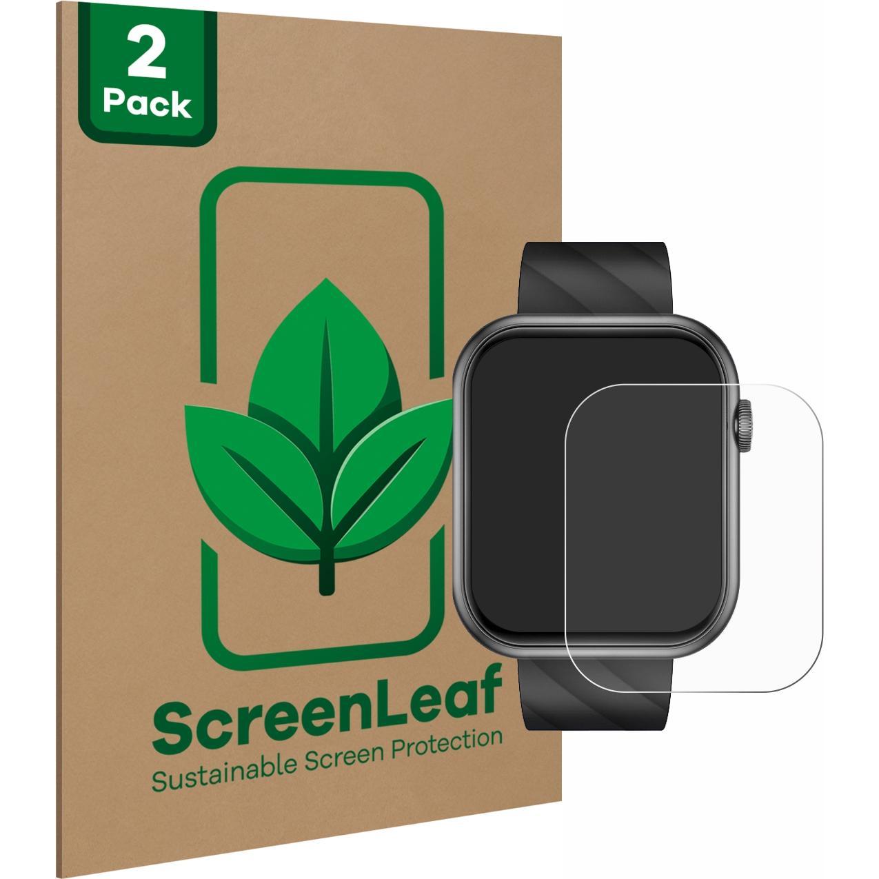 ScreenLeaf Schutzfolie nachhaltiger Displayschutz Display Schutz Folie Klar Transparent, Smartwatch Schutzfolie, Transpa...