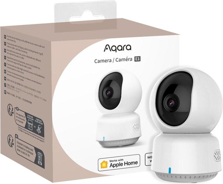 Aqara AQALCH-C01E - Camera E1 – Smarte Innenkamera 2K mit Pan/Tilt, Nachtmodus & Privacy Mode (2304 x 1296 Pixels)