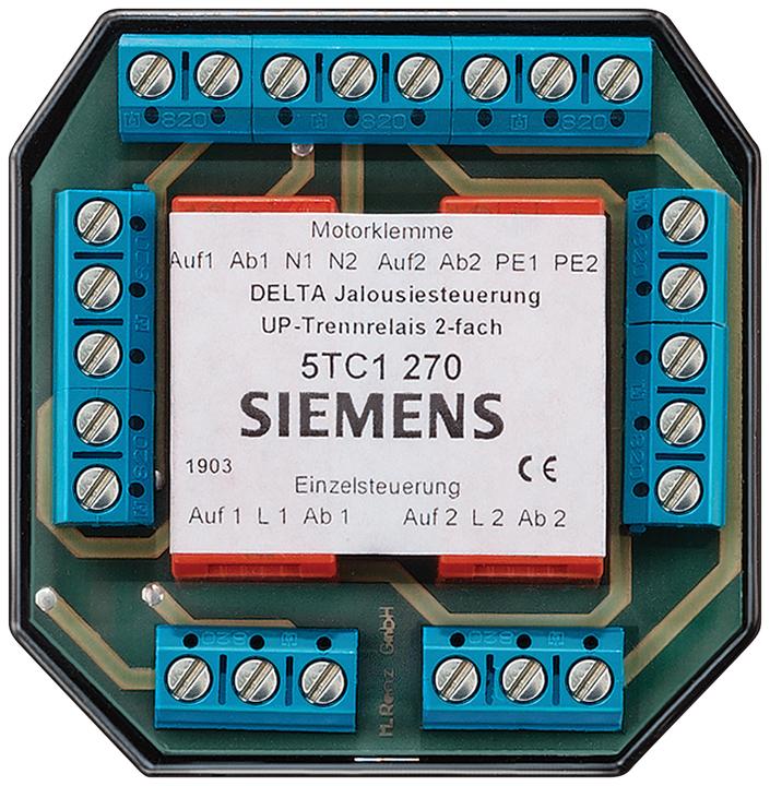 Siemens Commande de stores Delta Relais de séparation encastré 5TC1