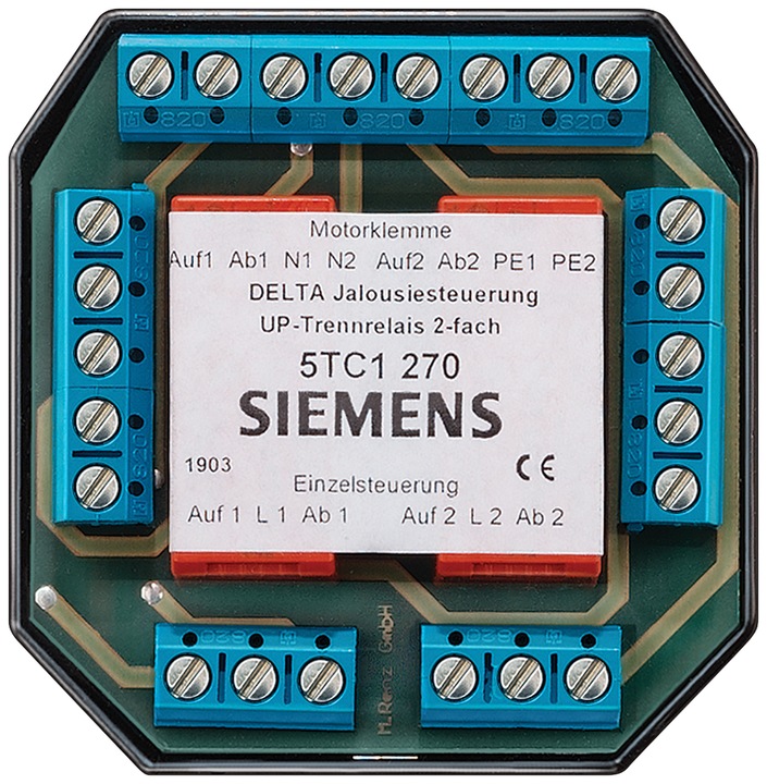 Produktbild Siemens Delta Jalousiesteuerung UP-Trennrelais 5TC1