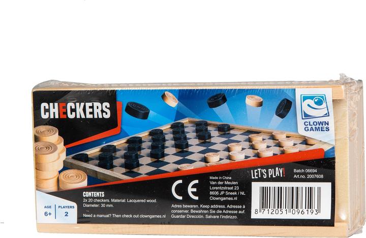 Actual product image Clown games Checkers Pieces Wood (English)