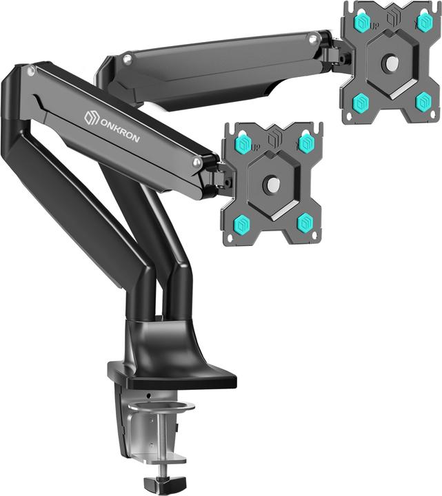 Onkron Dual Monitor Stand for 13 to 32-inch LCD LED Screens up to 9 kg, Black (32", 9 kg)