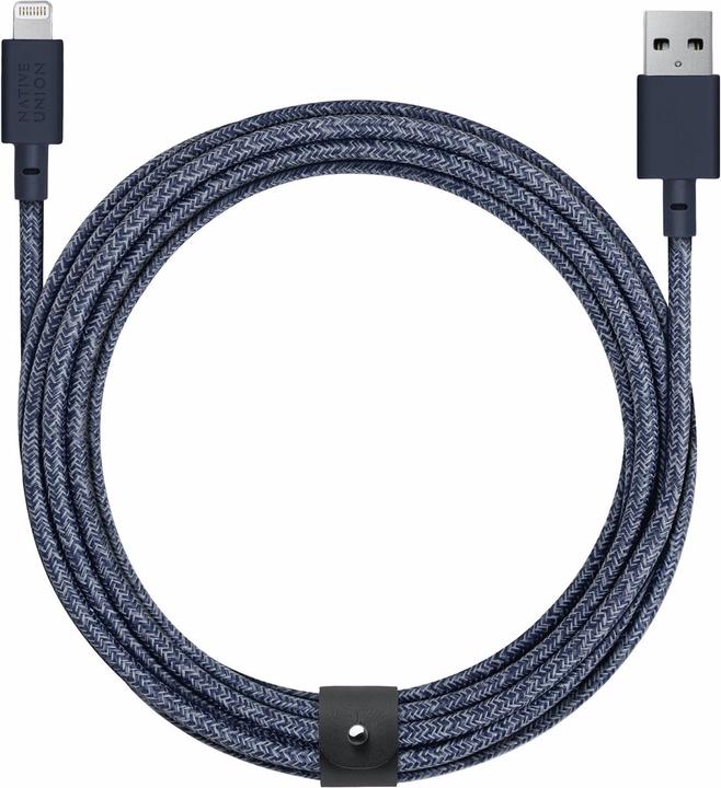 Image du produit Native Union Belt XL Câble USB-A vers Lightning 3m Indigo (3 m, USB 3.2 Gen 1)