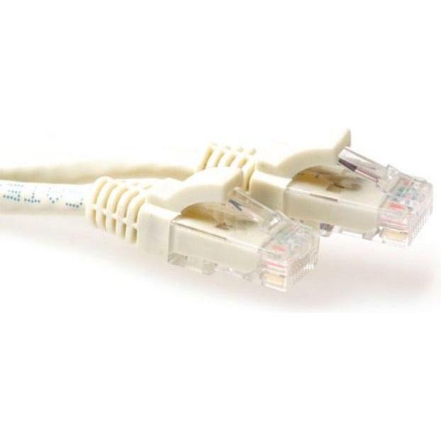 ACT Ivory 0.5 meter U/UTP CAT6A patch cable snagless with RJ45 connectors. Cat6a u/utp snagless iv 0.50m (U/UTP, CAT6a, ...