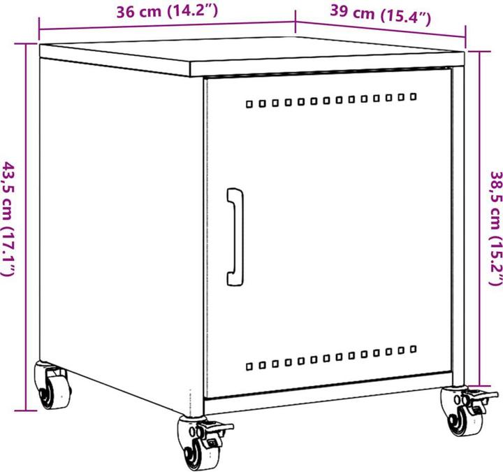 Immagine prodotto vidaXL Nachttisch (36 x 39 x 43.50 cm)