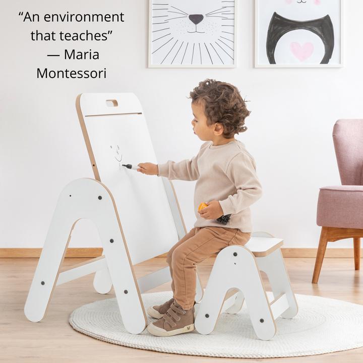 Produktbild MamaToyz Multiaktivitätstisch und Hocker aus MDF (Kindertisch)