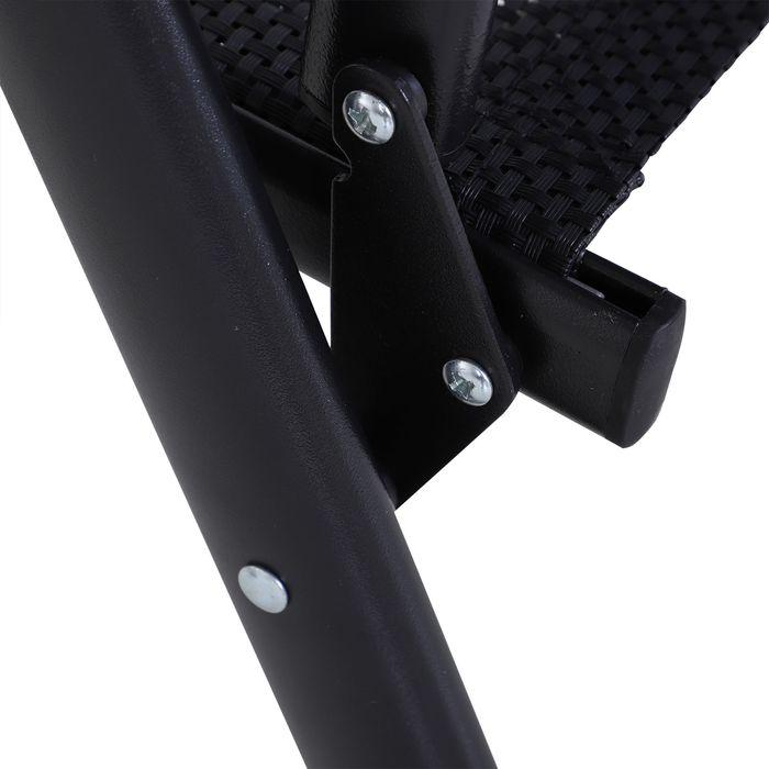 Image du produit Swisshandel24 Campingstühle 2er Set Klappstuhl, Armlehnen, Metall Schwarz 58x64x94cm