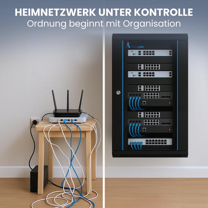 Produktbild Extralink EX.14343 Rack 15U Wandmontiertes Regal (15 HE, 19 Zoll Rack)