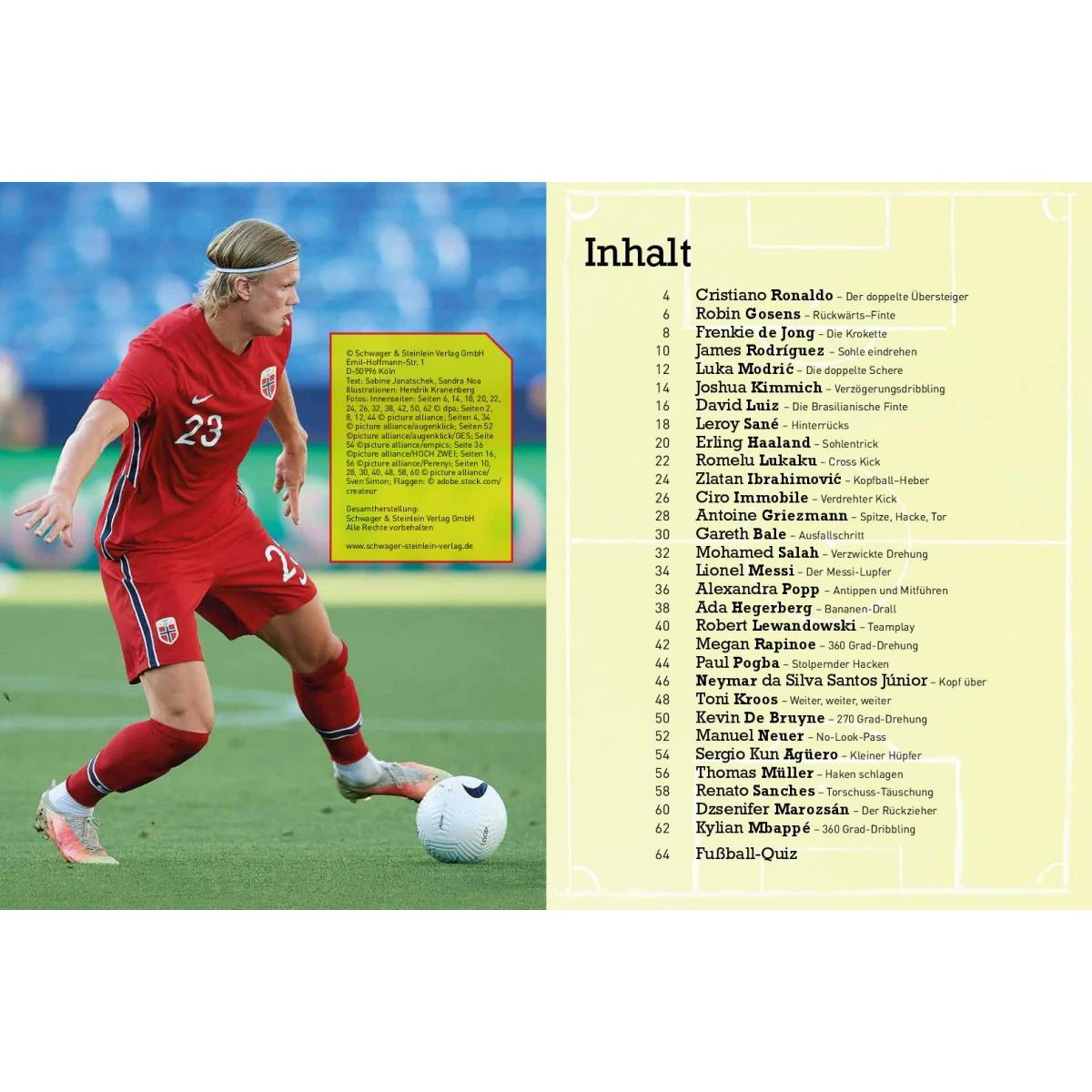 Thumbnail - Die besten Fussballtricks - Mit Trainingsposter, Ratgeber von Sandra Noa, Hendrik Kranenberg, Schwager & Steinlein Verla...