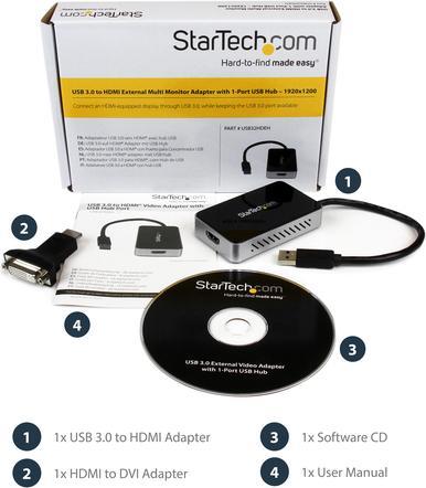 Produktbild StarTech USB32HDEH (USB-A, 2 Ports)