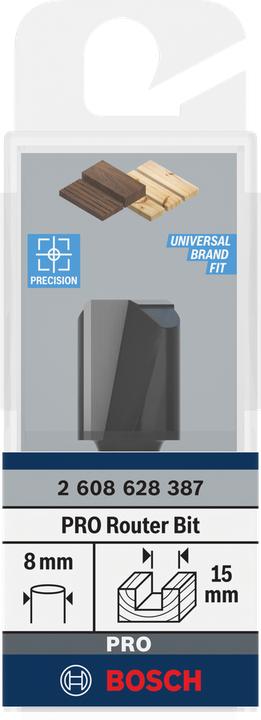 Actual product image Bosch Professional Zubehör Groove cutter, 8 mm, D1 15 mm, L 19.6 mm, G 51 mm. For hand milling cutters