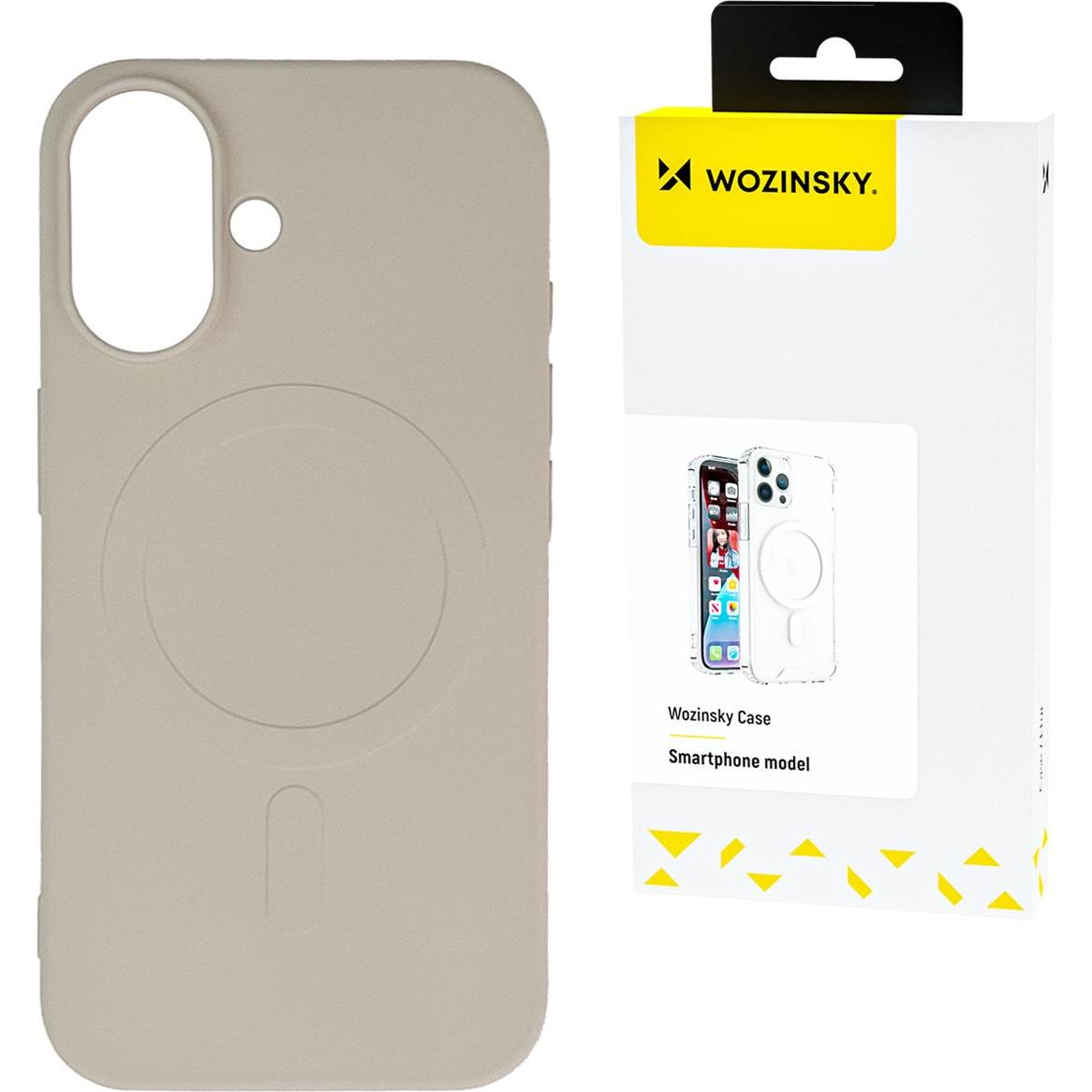 Wozinsky Silikonowe etui Silicone Case kompatybilne z MagSafe na Samsung Galaxy S24 FE - beÅ¼owe (Samsung Galaxy S24 FE), Cover smartphone, Beige