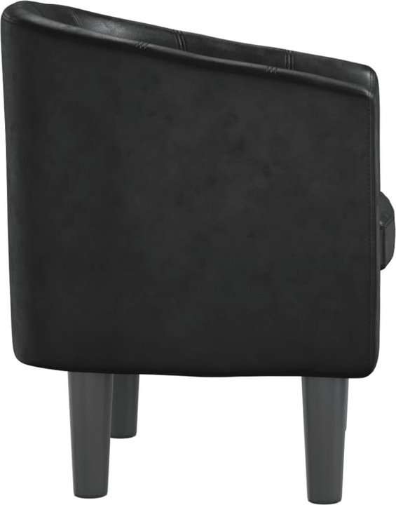 Actual product image VidaXL Clubsessel Schwarz Kunstleder,Farbe: Schwarz,Material