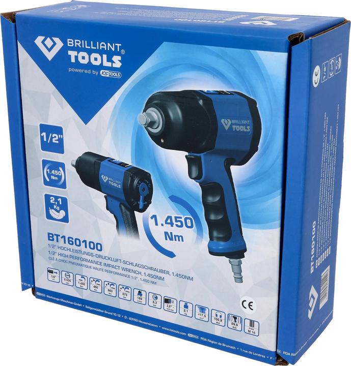Actual product image Brilliant Tools Compressed air impact wrench
