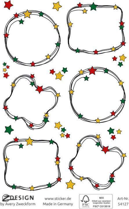 Produktbild Z-Design Weihnachtssticker (6 Sticker)