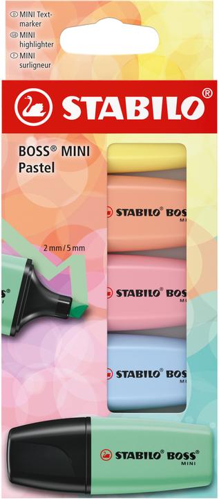 Produktbild STABILO Mini Pastell (Gelb, Wolkenblau, Apricot, rosa und minze, 5 mm, 5 x)