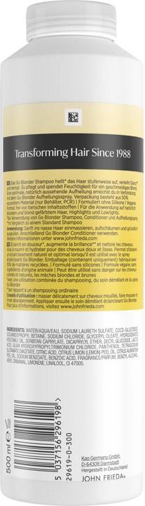 Actual product image John Frieda Go Blonder Shampoo 500ml (Liquid shampoo)