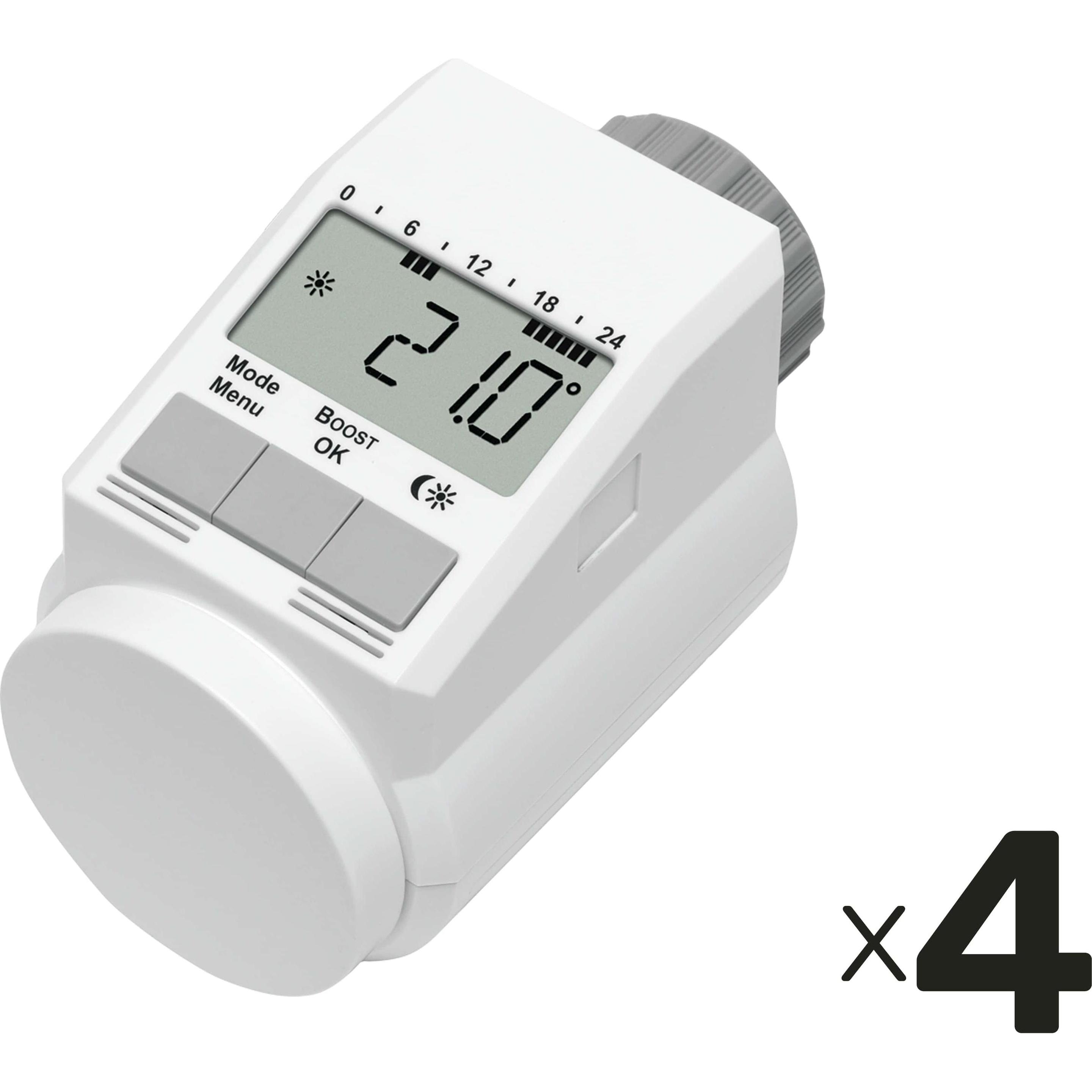 Eqiva Heizkörper-Thermostat Typ L 130809G0, 4 Stück, Thermostat