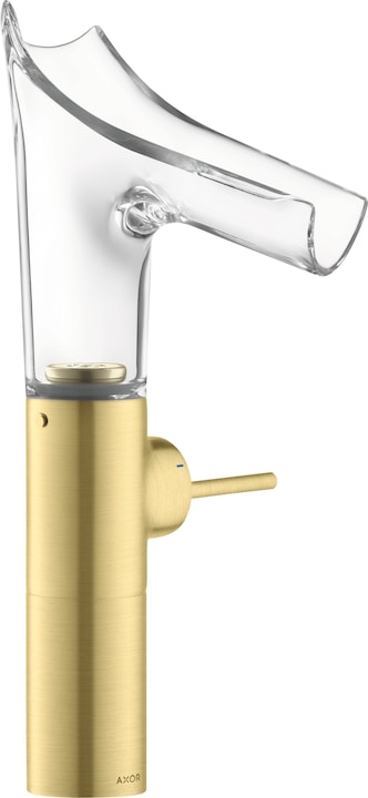 Actual product image Axor Starck V Single lever washbasin mixer 220 with glass spout for washbowls with waste s