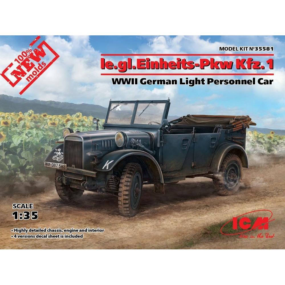 ICM Ie.gl.PKW Kfz.1, WWII German Light Personnel Car