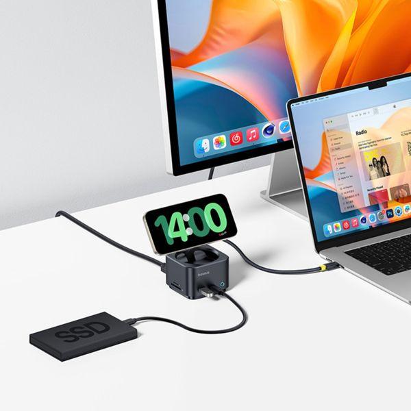 Actual product image Baseus MagPro 7-in-1 USB-C Hub (USB-C, 7 Ports)