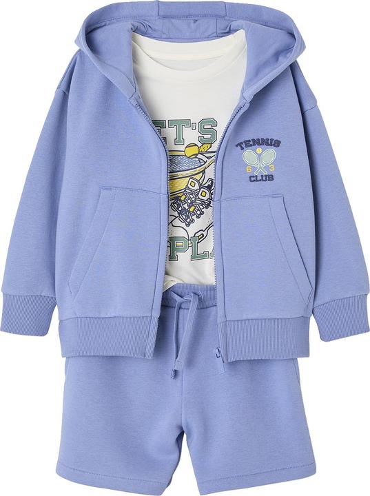 Produktbild Vertbaudet Jungen Sport-Set: T-Shirt, Sweatjacke & Shorts (98)