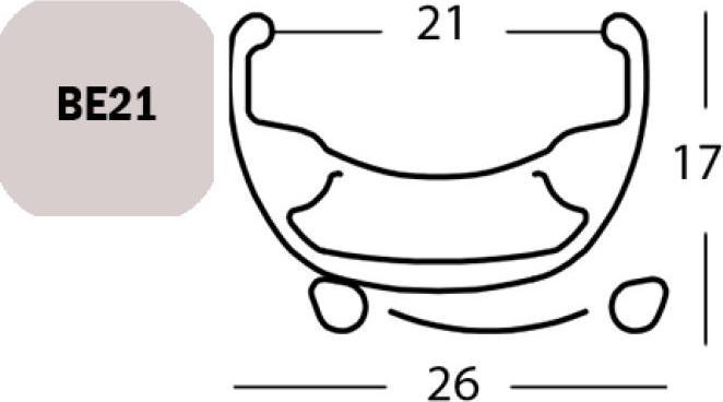 Actual product image Exal RIM BE 21, 27.5" 36L BLACK 21-584 VL:6,5MM SINGLE EYELETS (22.99")