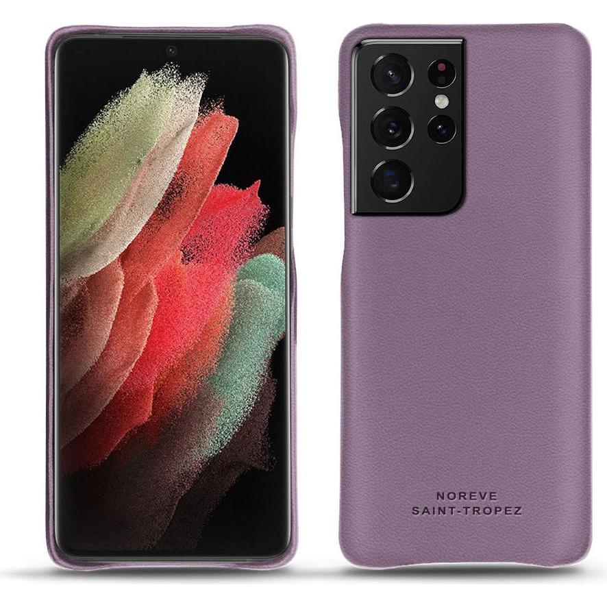 Noreve Lederschutzhülle (Samsung Galaxy S21 Ultra), Smartphone Hülle, Violett
