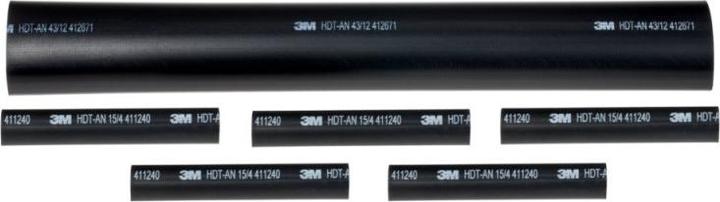 Actual product image 3M TE100050992. Product colour: Black, Quantity per pack: 4 piece(s), Shrink temperature: 135 °C (TE100 (4 x)