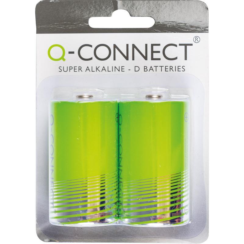 Thumbnail - Q-Connect Alkaline (2 Stk., D, 12500 mAh), Batterien + Akkus