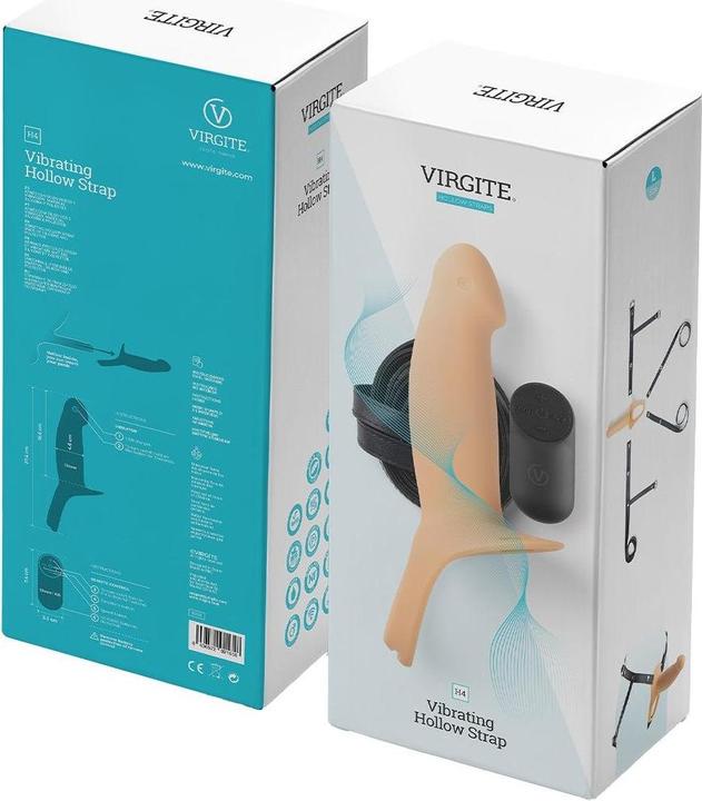 Actual product image Virgite Dildos with harness brand HOLLOW HARNESS C/VIBRATION H4 SIZE L